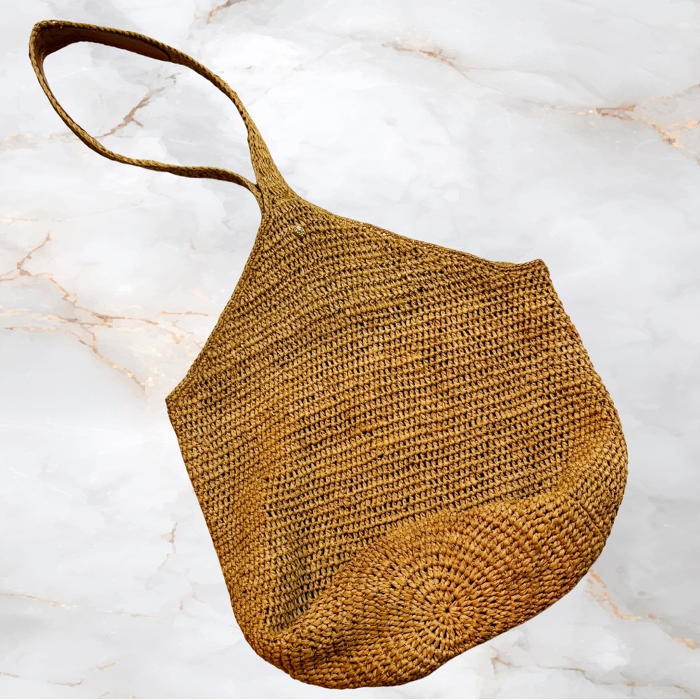 RARE Helen Kaminski Handwoven Raffia Bucket Bag - Vintage Australian Made - Picture 6 of 7